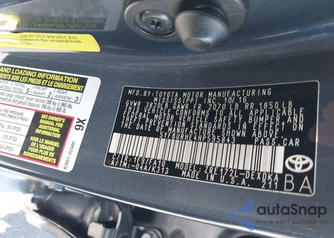 2017 Toyota Corolla L из США, поврежденный, VIN 5YFBURHE4HP595843